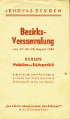 Kongreprogramm Berlin 1948