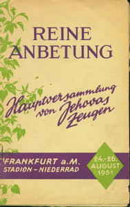 Kongressprogramm Frankfurt 1951- Reine Anbetung