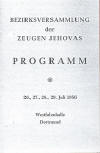 Programmheft - Dortmund 1956